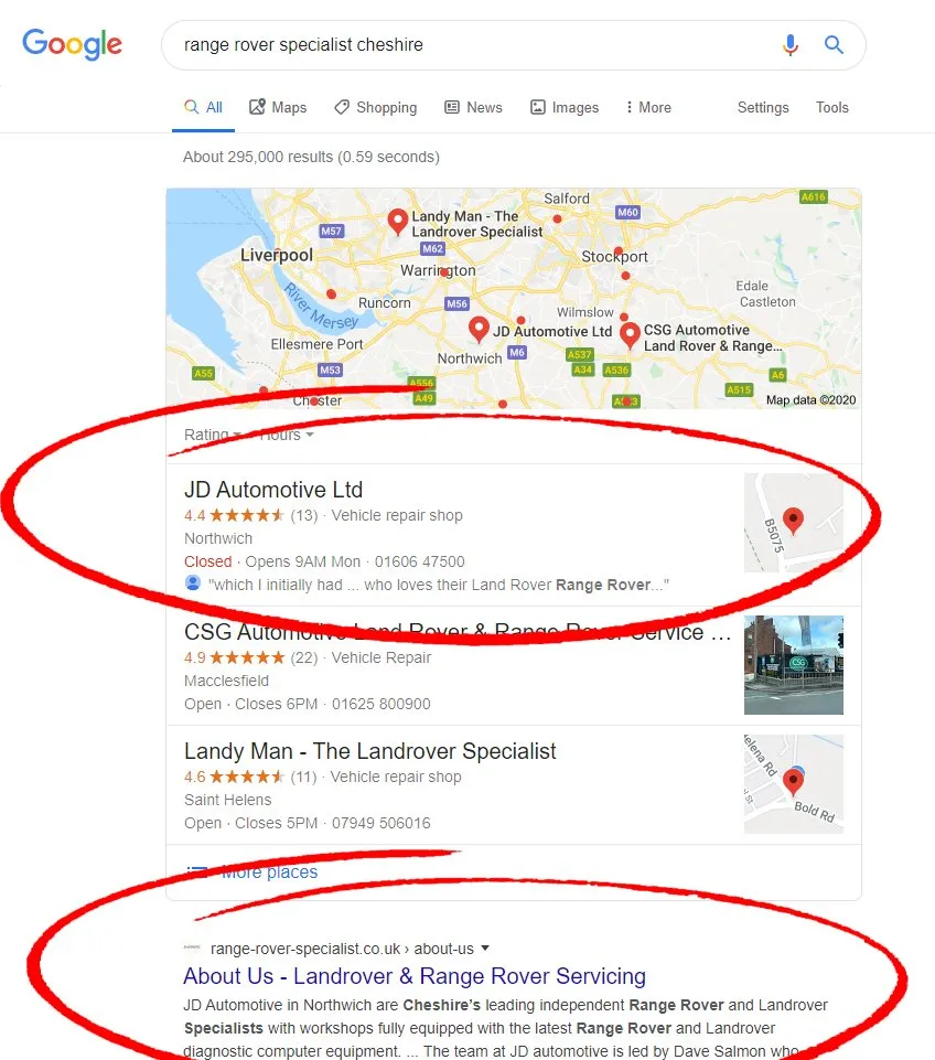 Cyblicon seo-results-for-car-garages